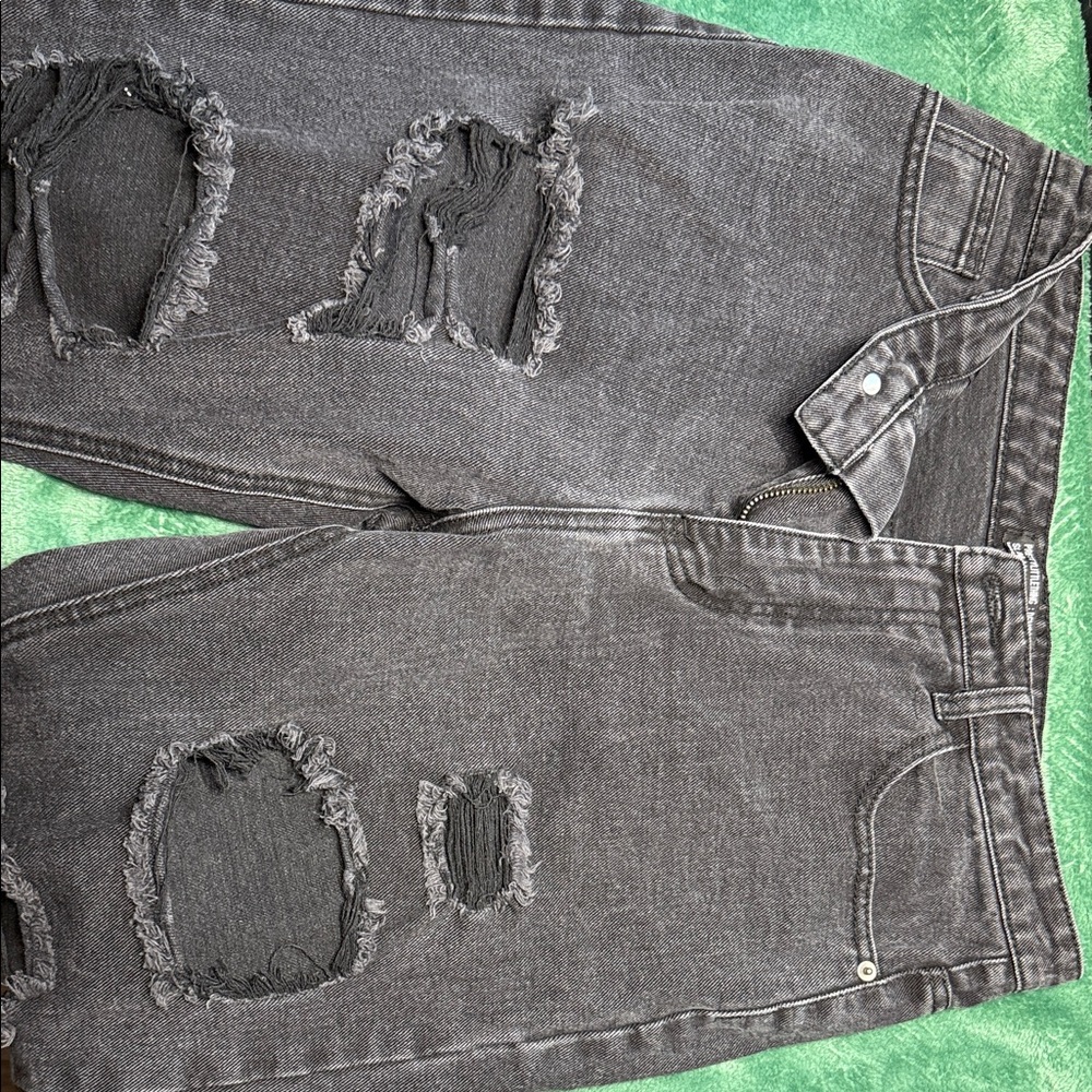 PrettyLittleThing Dark Gray Denim Jeans